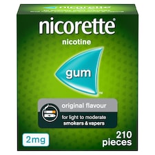 Nicorette Stop Smoking Aid 2mg Nicotine Gum - Original 210s