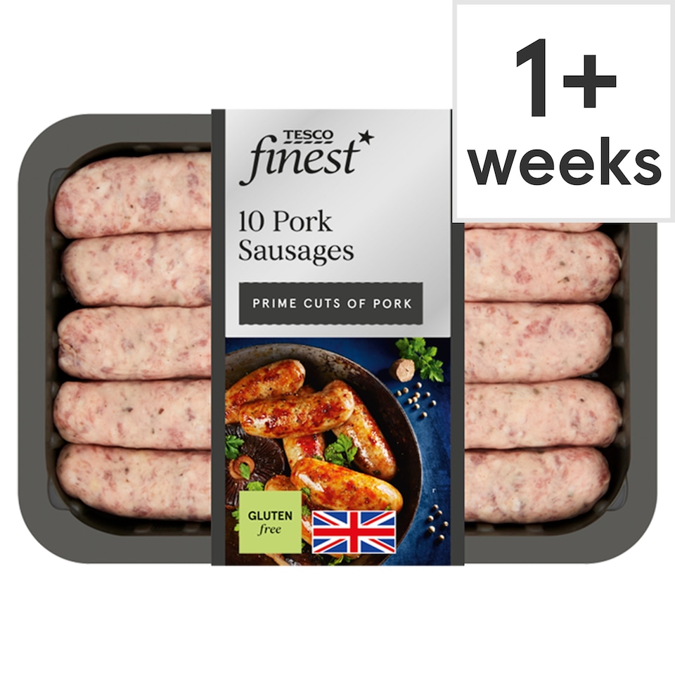 Tesco Finest 10 Traditional Pork Sausages 667G