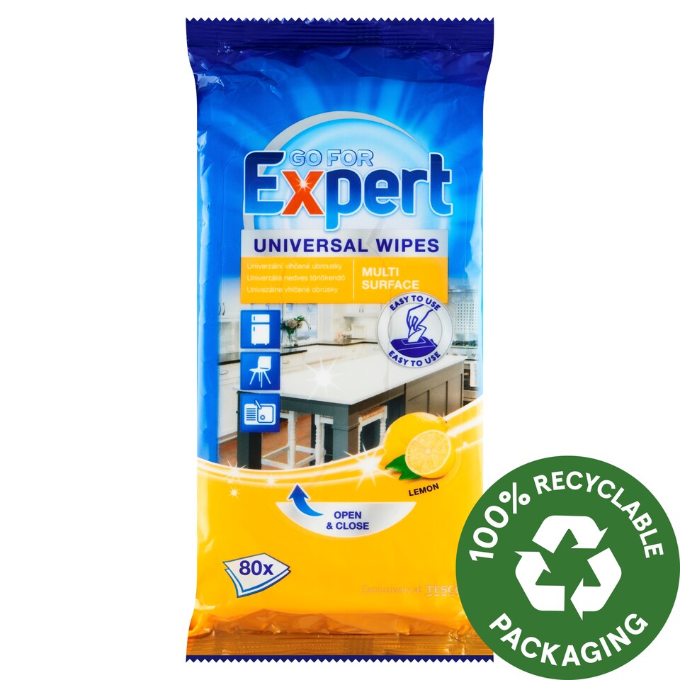 Go for Expert Lemon univerzális nedves törlőkendő 80 db