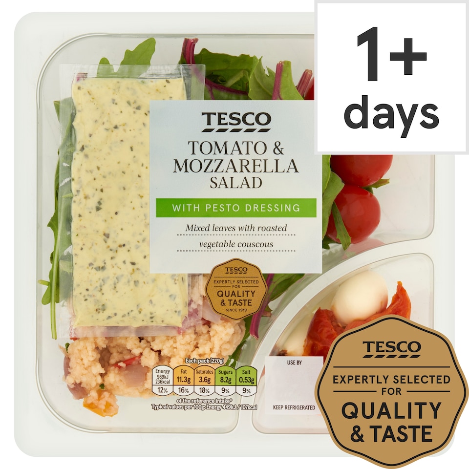 Tesco Tomato & Mozzarella Salad Bowl 220G