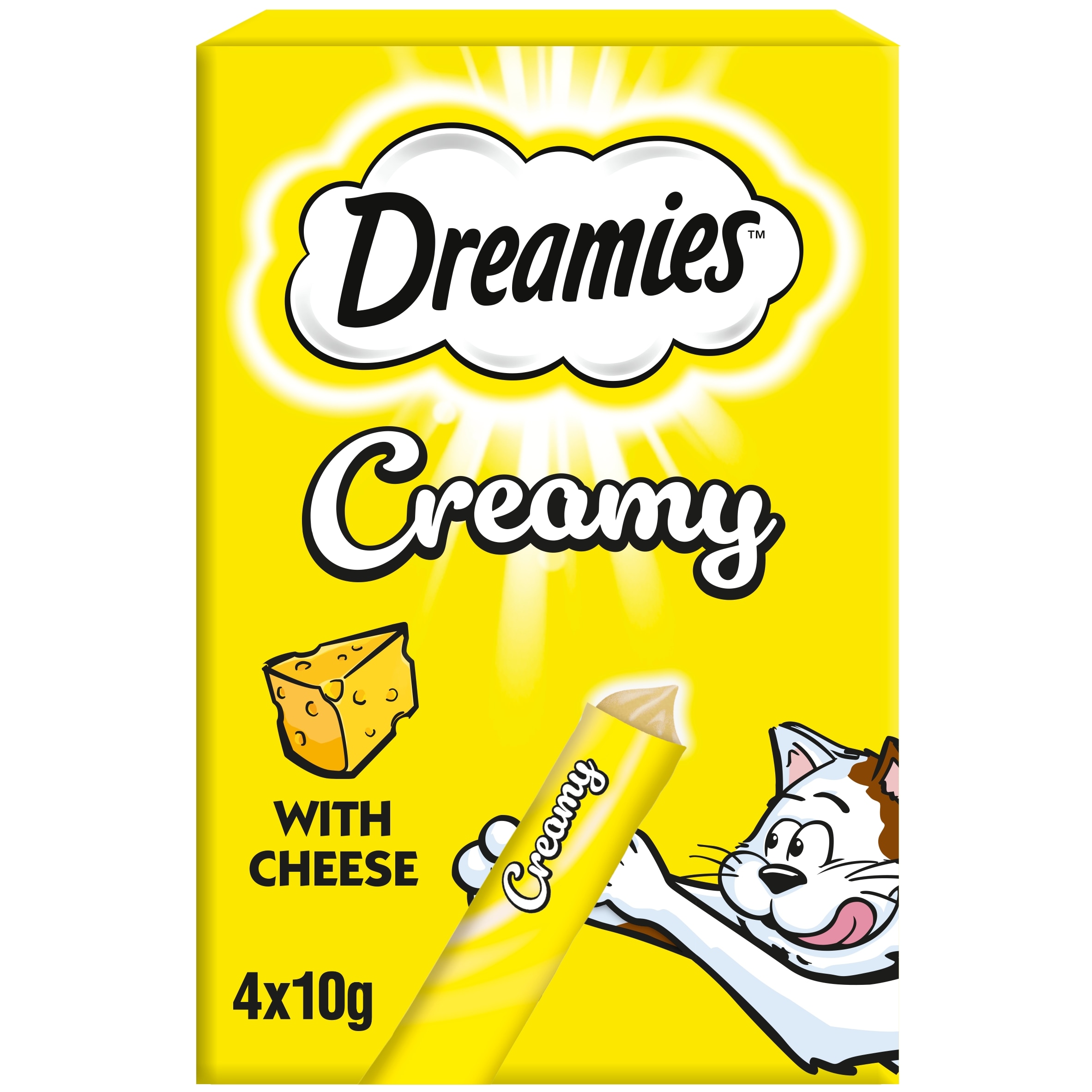 Dreamies Creamy Cat Treats with Cheese 4 x 10g