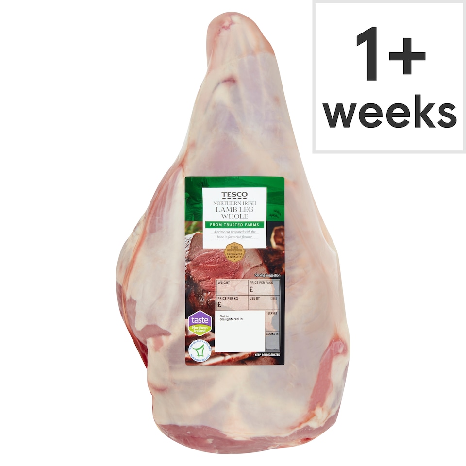 Tesco Northern Irish Lamb Leg Whole 1kg-3.5Kg