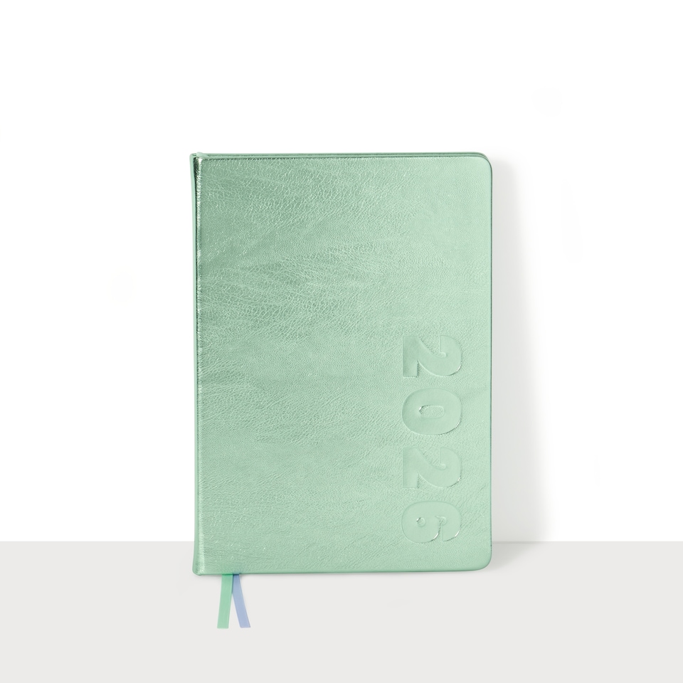 image 1 of Paperchase 2026 A5 WTV Green Metallic PU Diary