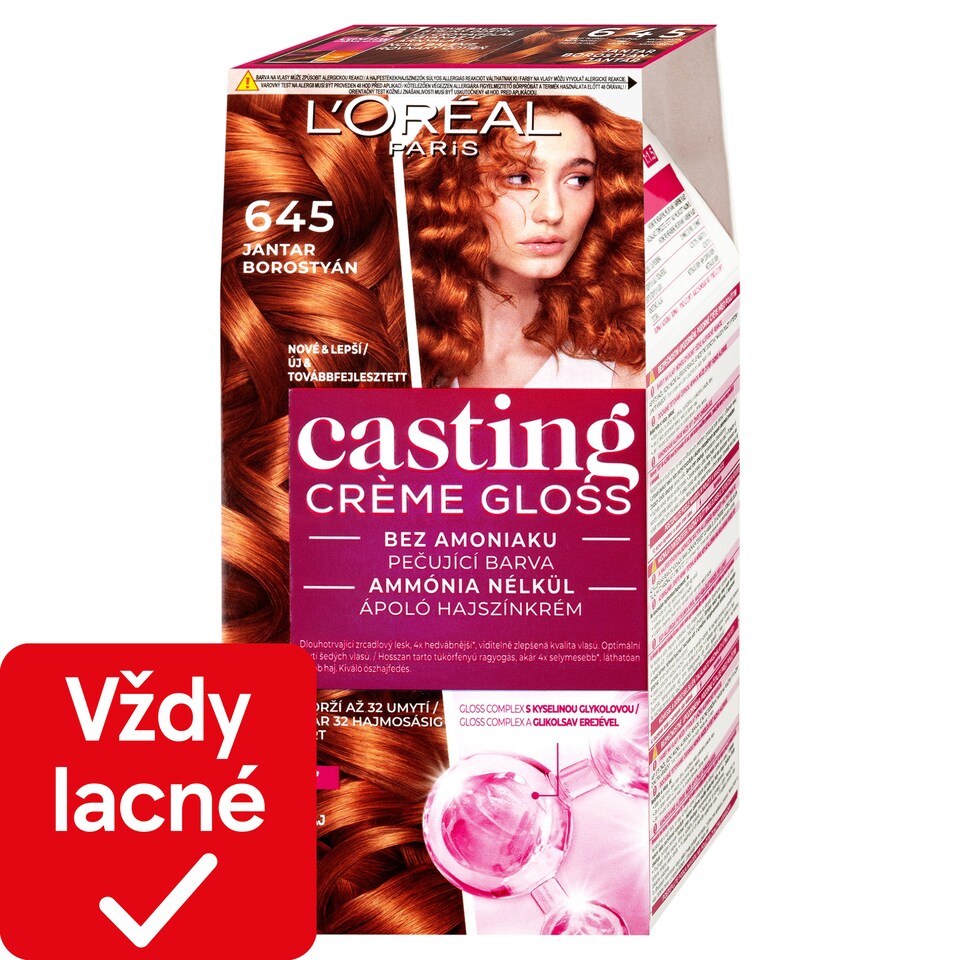 L'Oréal Paris Casting Crème Gloss farba na vlasy 645 jantár