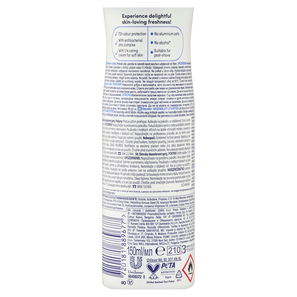 obrázok 1 z Dove 0% Fresh Original dezodorant sprej 150 ml