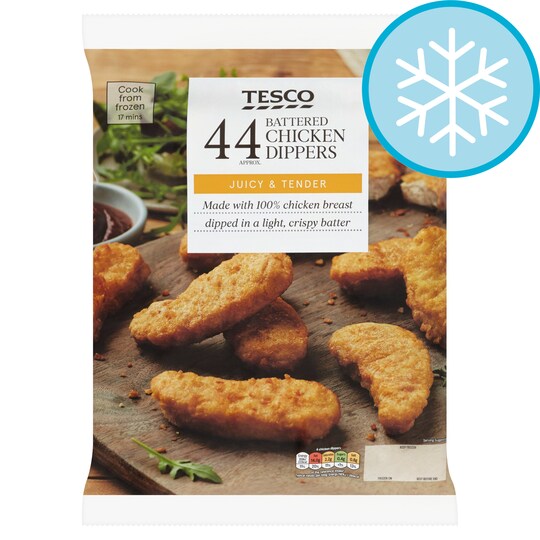 Tesco 44 Battered Chicken Dippers 1Kg Tesco Groceries