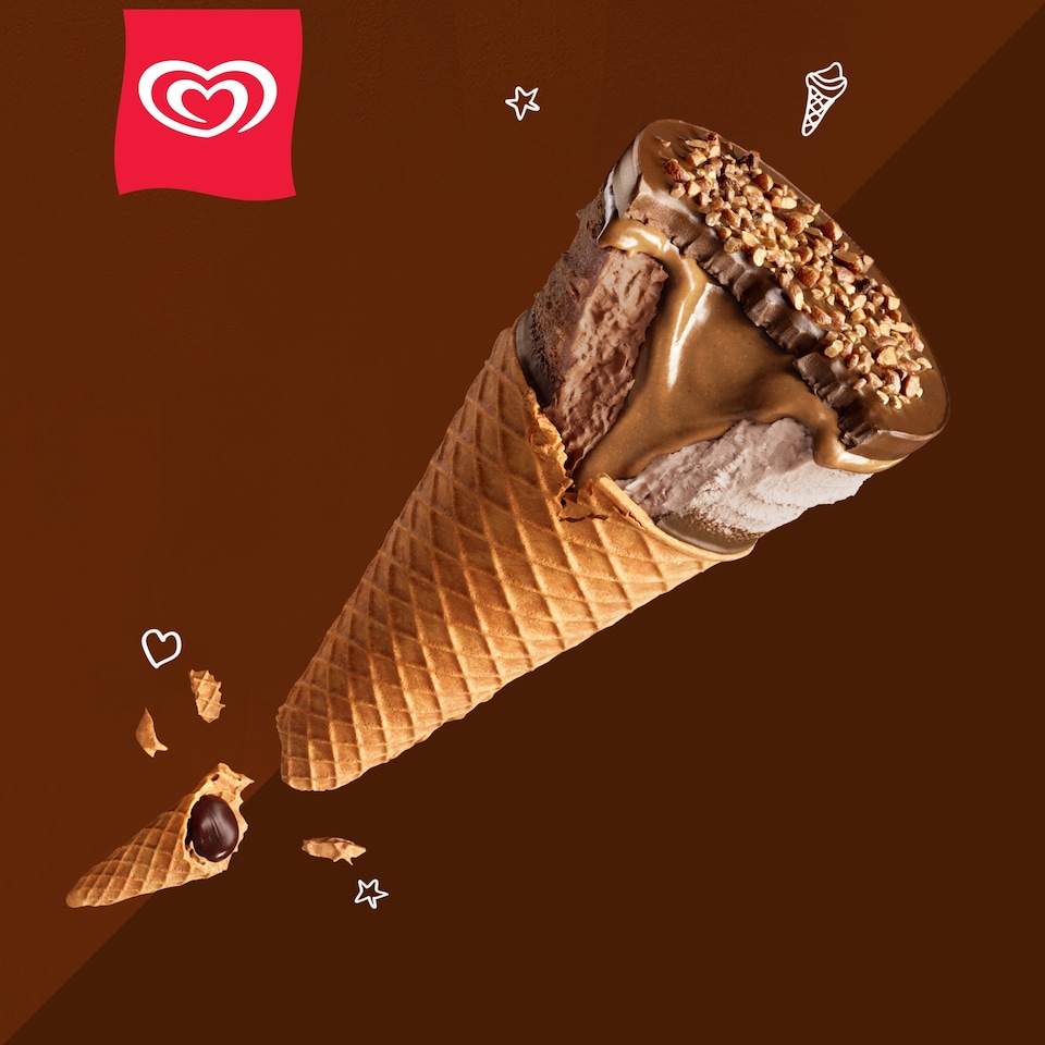 image 1 of Cornetto MAX Hazelnut & Chocolate 4 x 90 ml