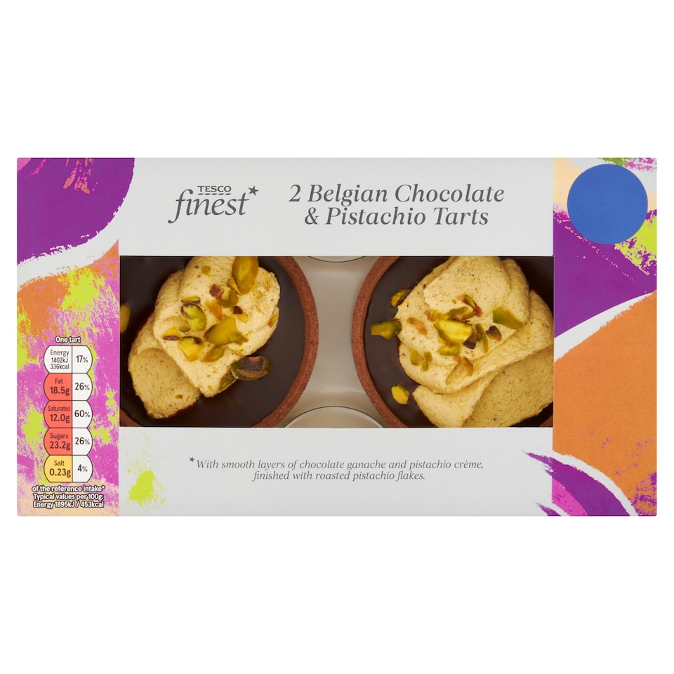 Tesco Finest 2 Chocolate & Pistachio Tarts