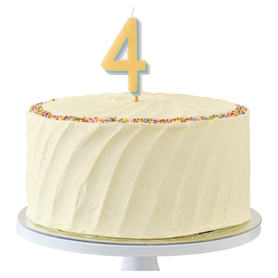 image 1 of Ginger Ray Rainbow Number 4 Candle