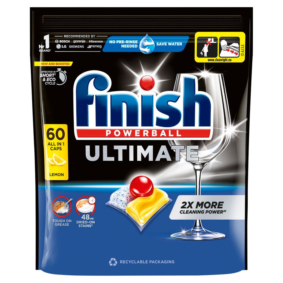 Finish Ultimate kapsuly do umývačky riadu - Lemon 60 ks