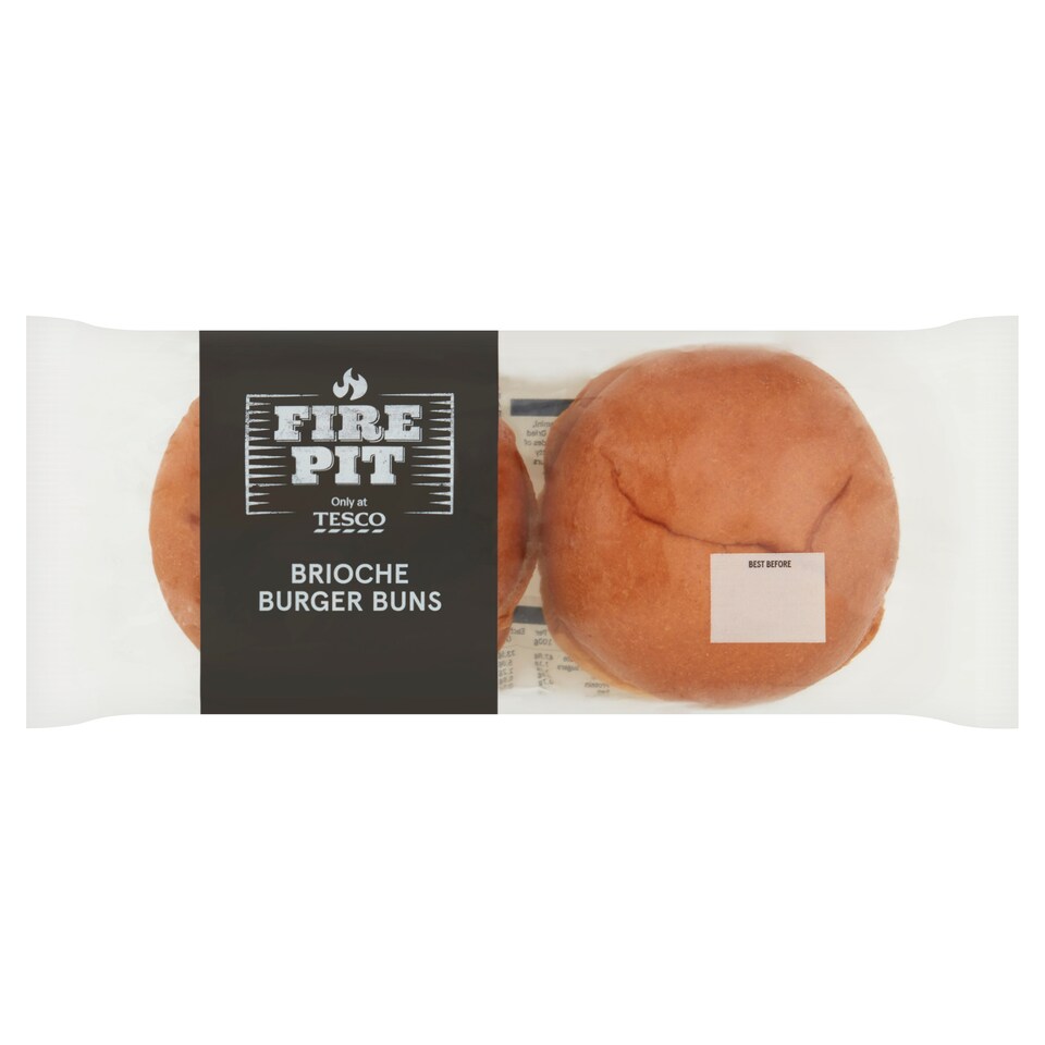 Tesco Soft And Butter Brioche Burger Bun 4 Pack 280G