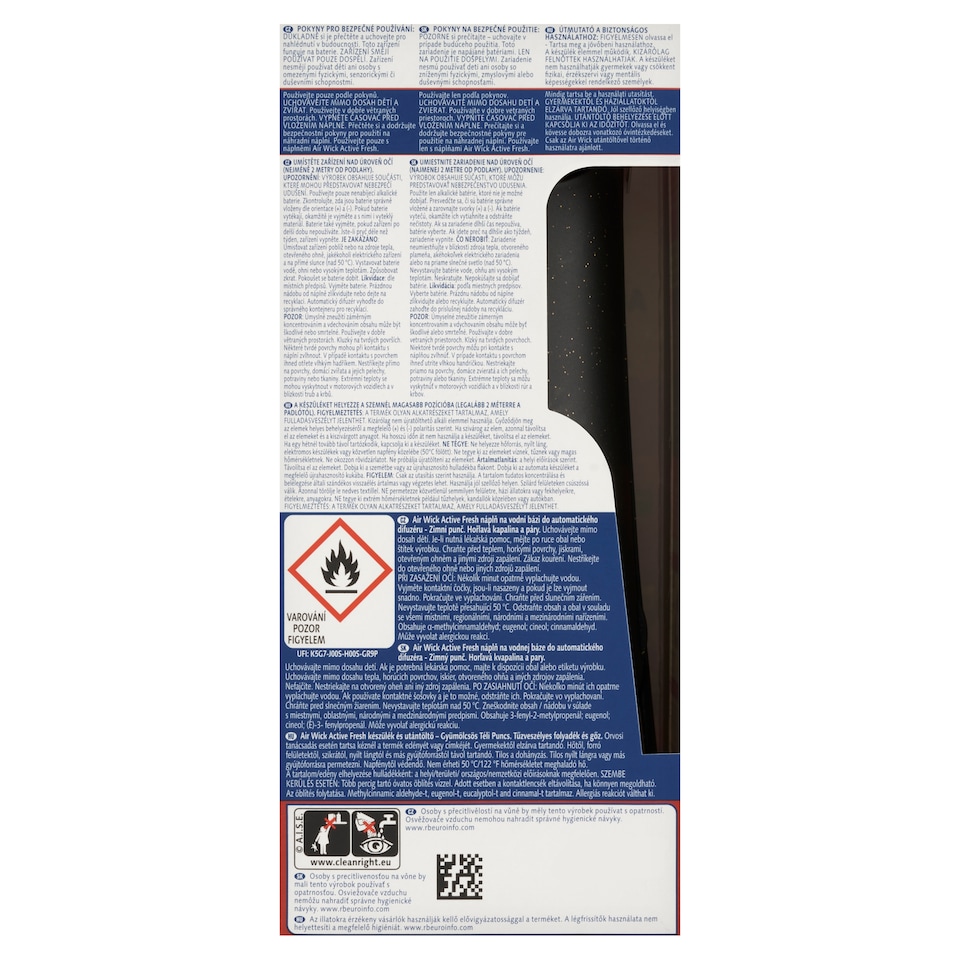 obrázok 1 z Air Wick Active Fresh Automatický difuzér a náplň na vodnej báze zimný punč 228 ml