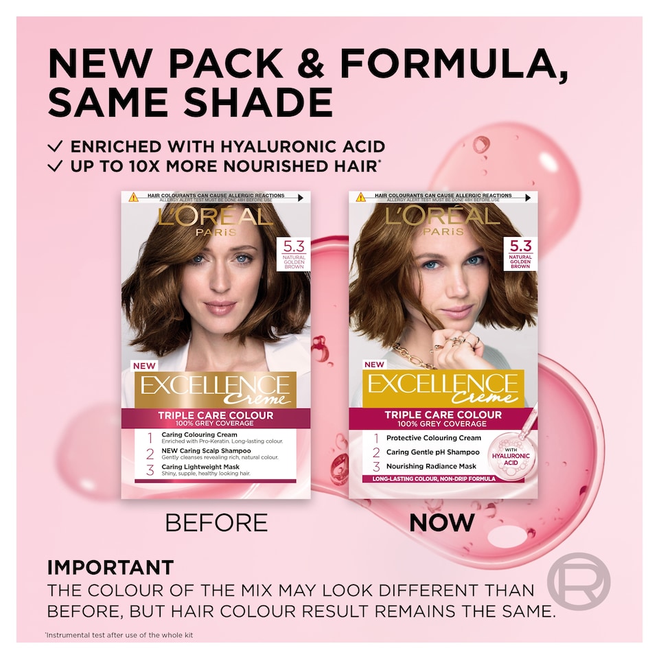 image 1 of L'Oreal Paris Excellence Creme 5.3 Natural Golden Brown Permanent Hair Dye