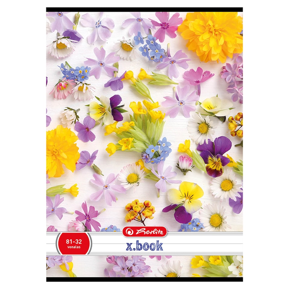 Herlitz x.book Flower 81-32 vonalas füzet A4