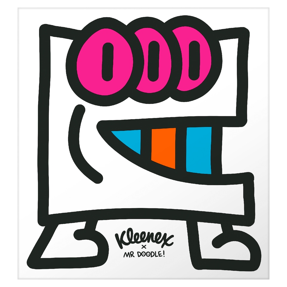 Kleenex Tissues Mr Doodle Design Cube Limited Edition – 48 Tissues per box