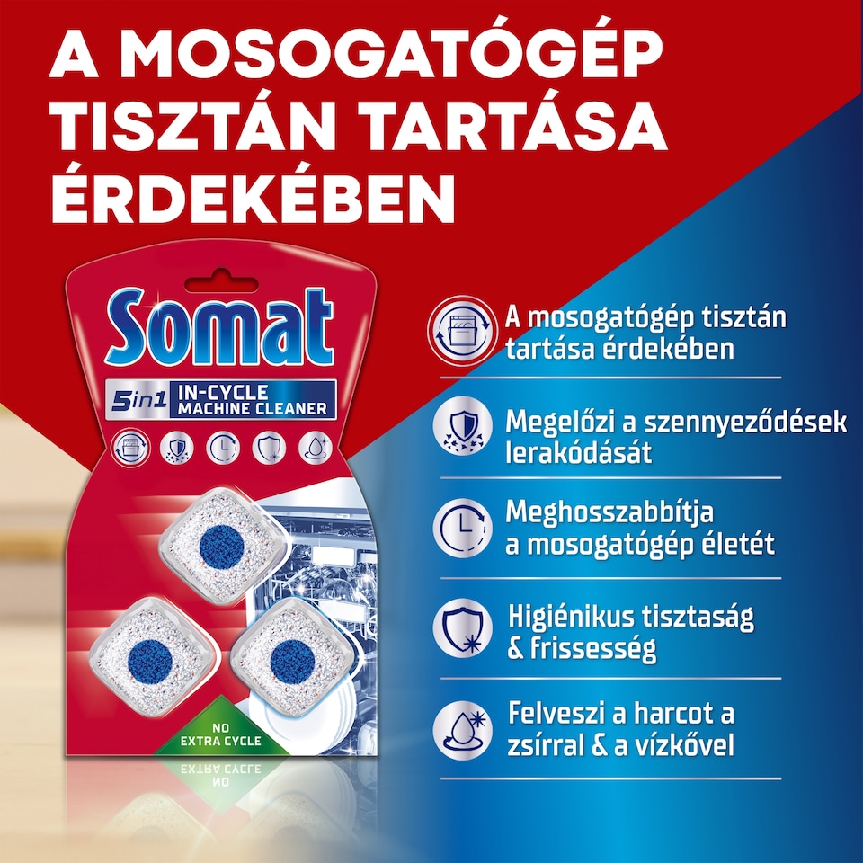 image 1 of Somat Duo Power Experts Dishwasher Cleaning Tablets 3 x 19 g