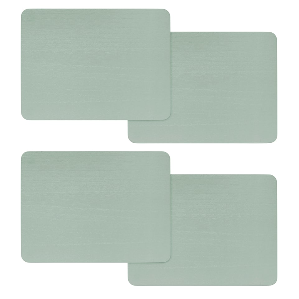 image 1 of F&F Home Sage Green Wooden Placemat 4 Pack