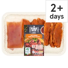 FIRE PIT Tesco Hot Honey Pork belly slices 450g