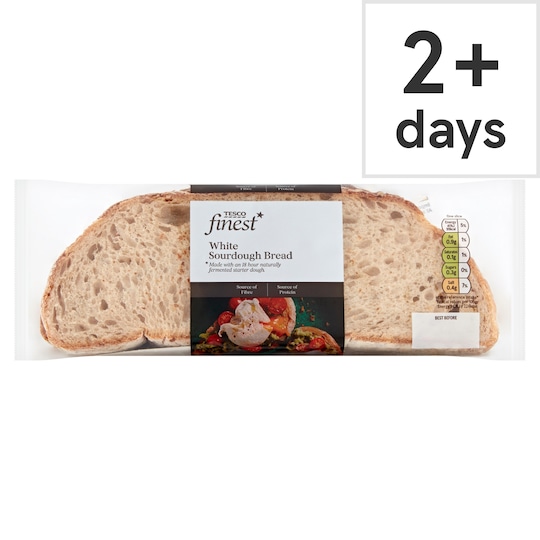 Tesco Finest White Sliced Sourdough Loaf 400G Tesco Groceries