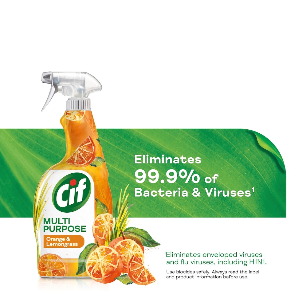 image 1 of Cif Multipurpose Cleaner Spray Orange & Lemongrass 750ml