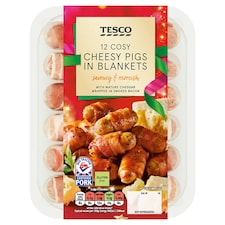 Tesco 12 Cheesy Pigs In Blankets 222G