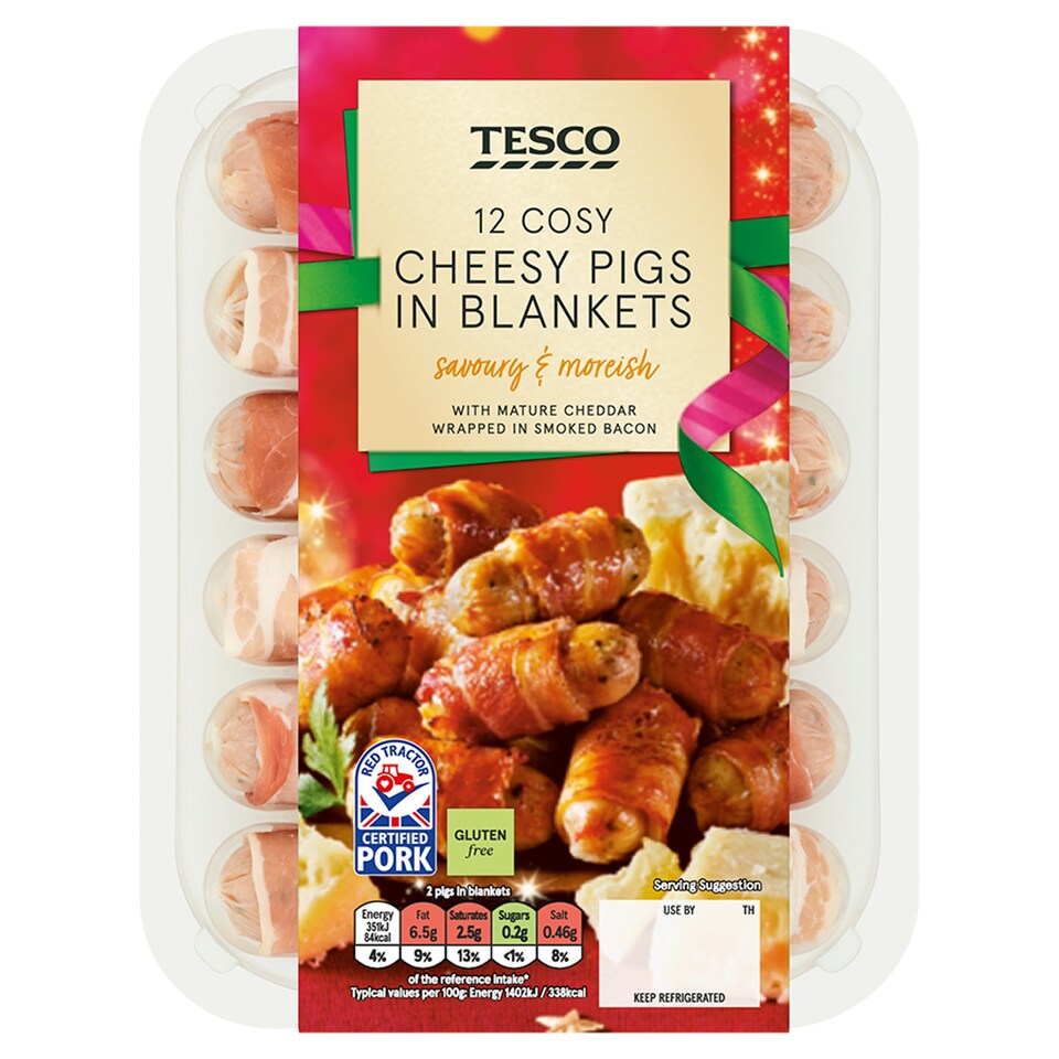 Tesco 12 Cheesy Pigs In Blankets 222G