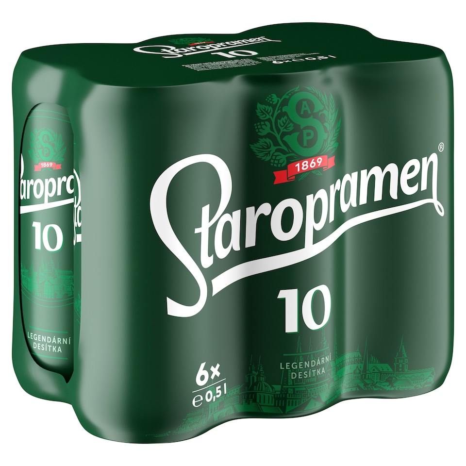 Obrázek 1 pro produkt Staropramen 10 pivo výčepní světlé 6 x 0,5l