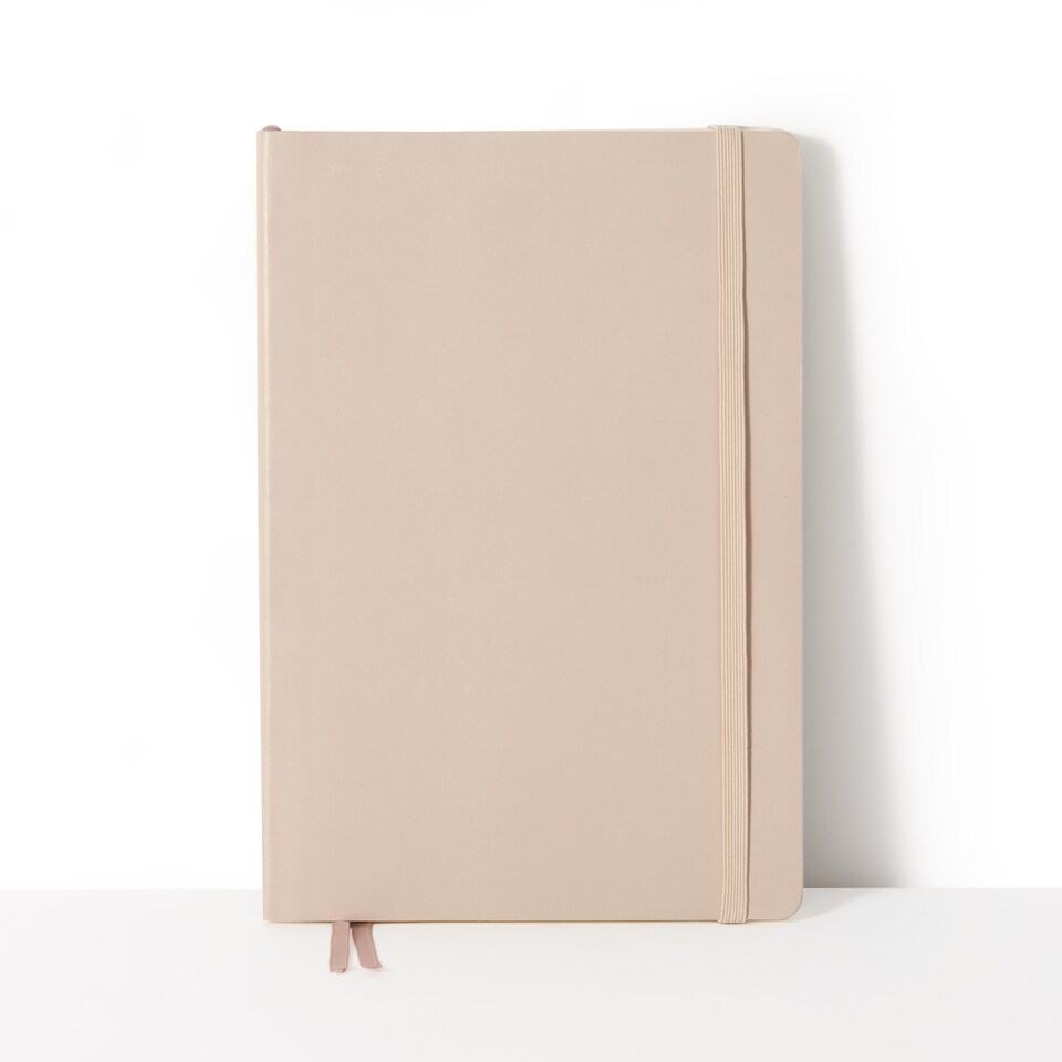 image 1 of Paperchase Agenzio Medium Oatmeal Ruled Notebook