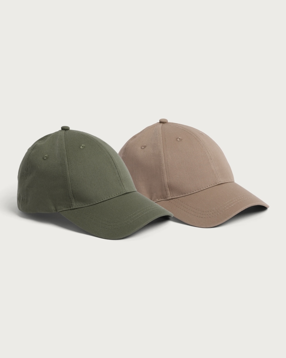 F&F 2-Pack Pure Cotton Baseball Caps in Multi