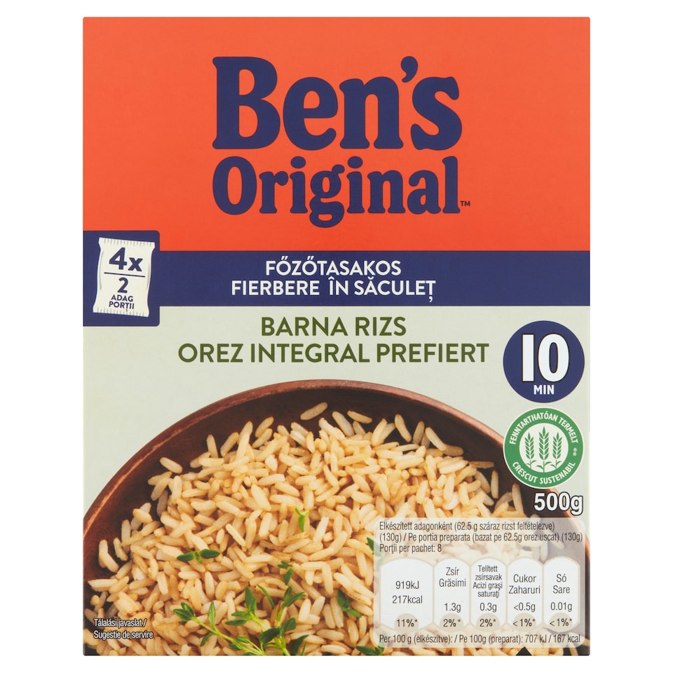 Ben's Original főzőtasakos barna rizs 500 g  1. kép