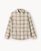 image 4 of F&F Checked Oversized Fit Shirt in Cream