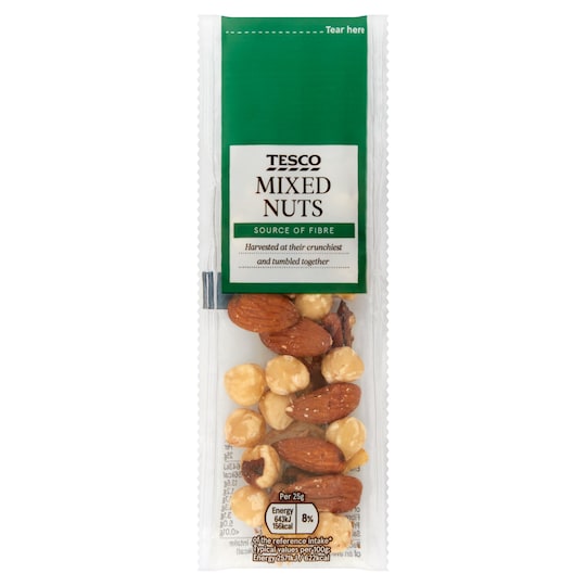 Tesco Mixed Nuts & Pecans 25G Tesco Groceries