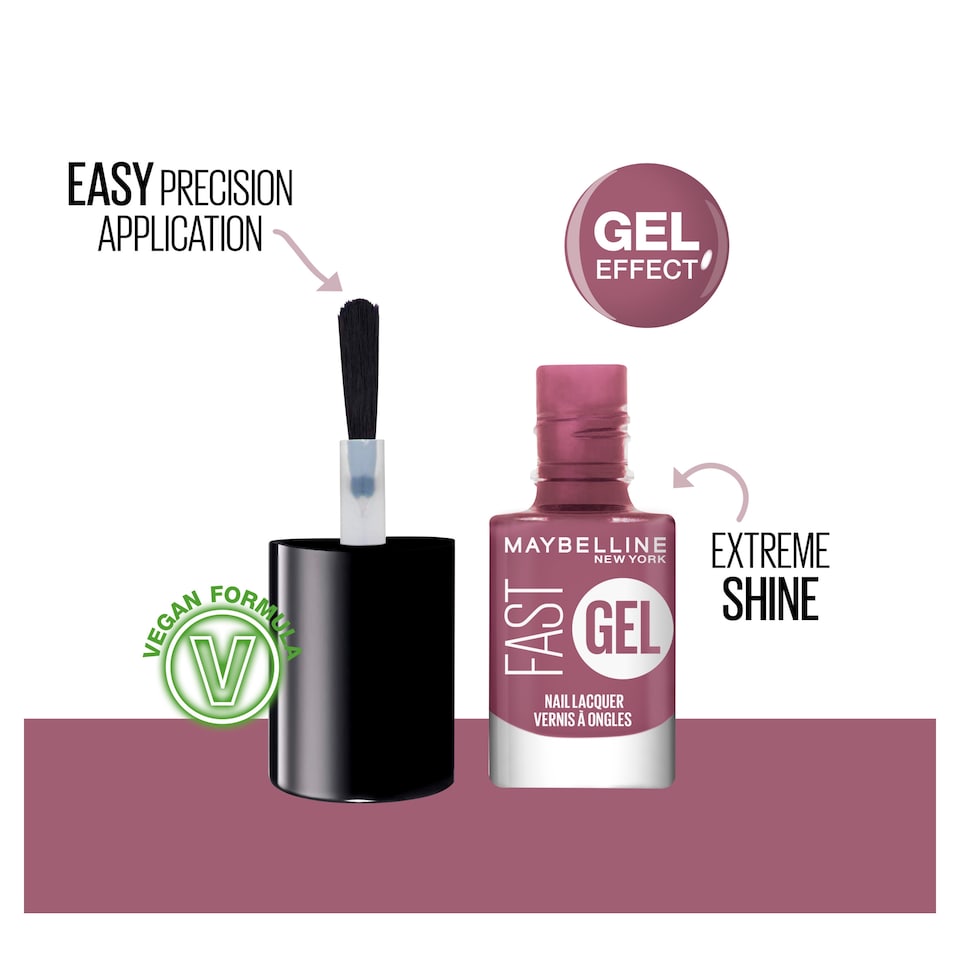 image 1 of Maybelline Fast Gel Nail Lacquer Pink Charge 6.7Ml