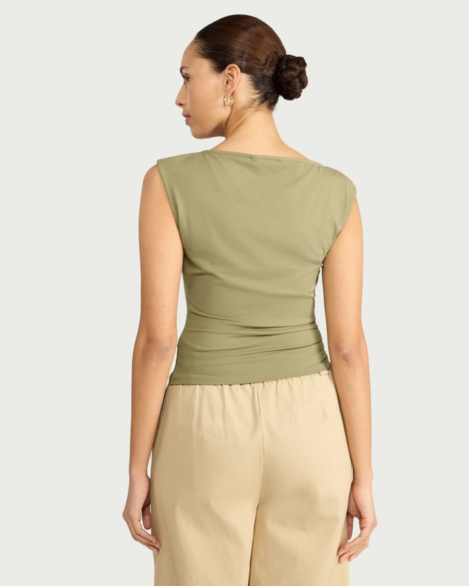 image 1 of F&F Polyamide Sleeveless Top in Olive