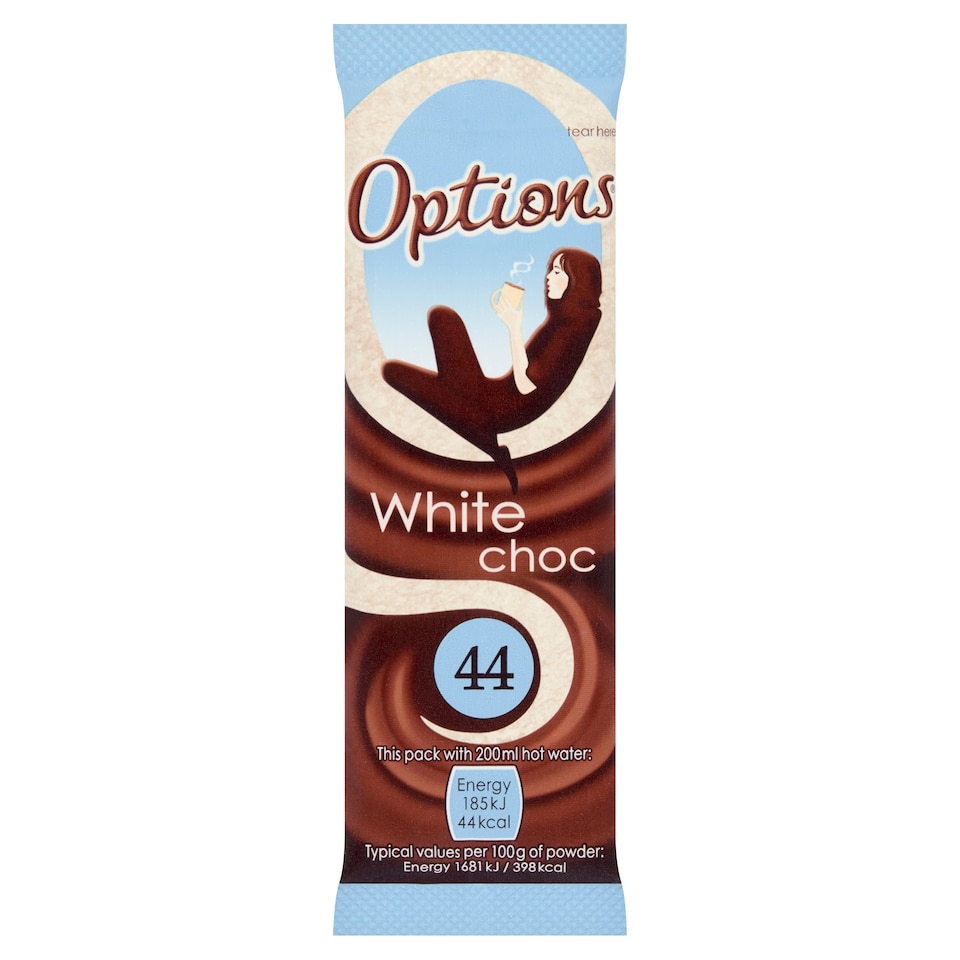Options White Choc Sachets 11g