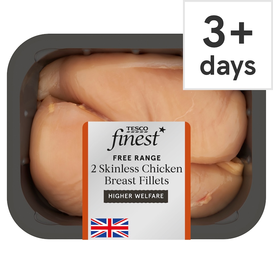 Tesco Finest 2 Cornfed Free Range Chicken Breast Fillets 270G-470G