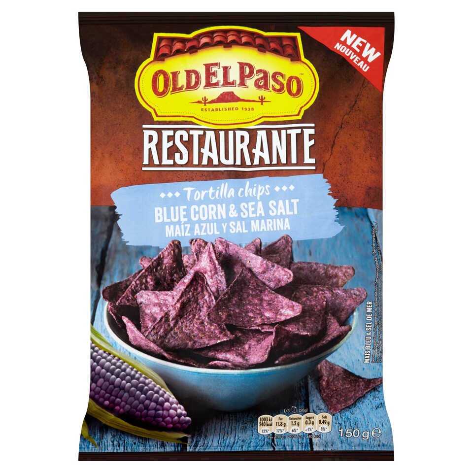 Old El Paso Blue Corn Chips Salted 150G