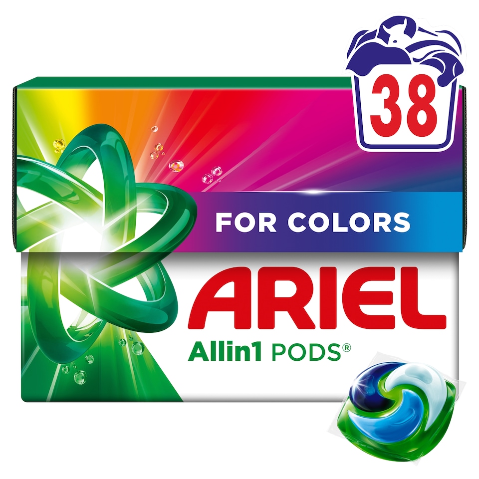 Ariel Allin1 PODS Folyékony Mosókapszula Színes Ruhákhoz, 38 Mosáshoz  1. kép