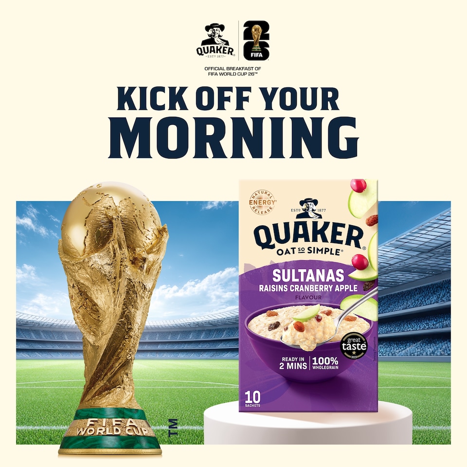 image 1 of Quaker Oat So Simple Sultana & Raisin Porridge Sachets 10x38.5g