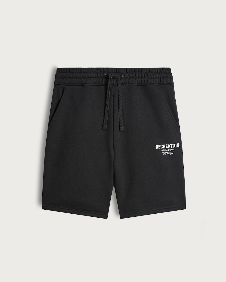 image 1 of F&F Cotton Rich Recreation Athl. Dept. Shorts in Black