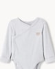 image 3 of F&F Baby 2-Pack Cotton Rich Teddy Wrap Bodysuits in White