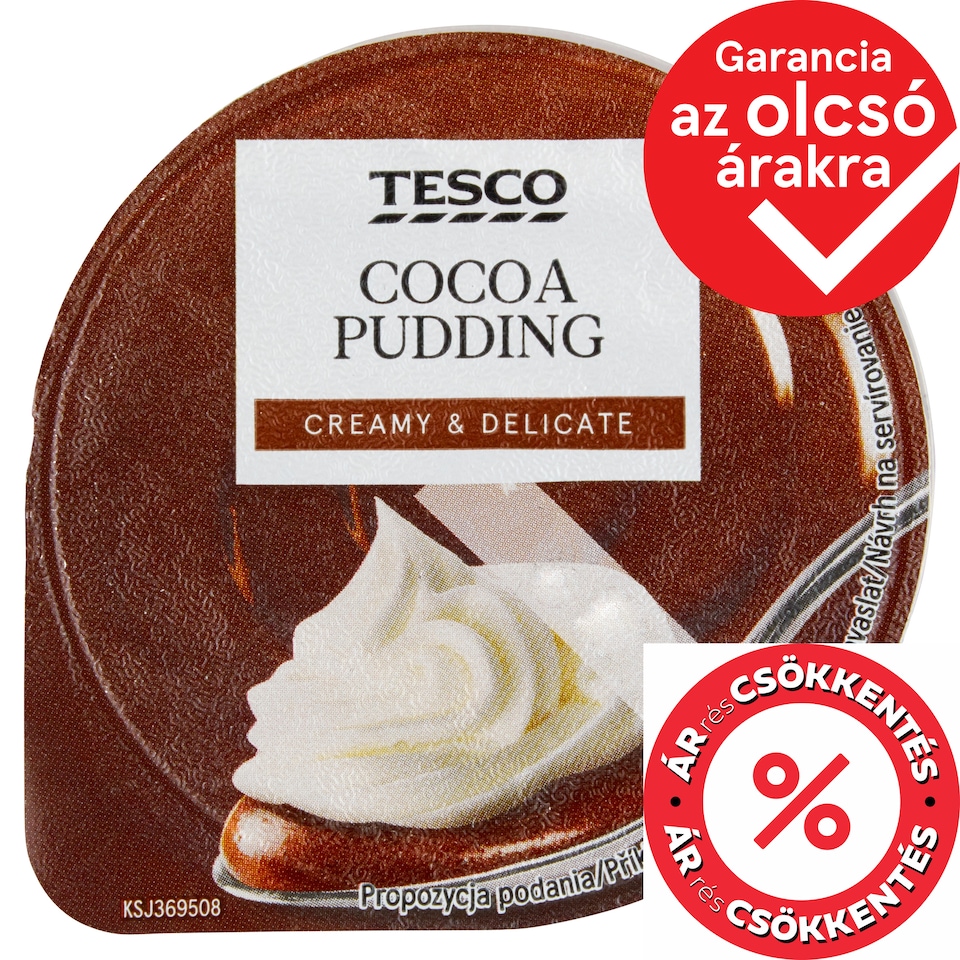 Tesco kakaóízű puding habbal 200 g