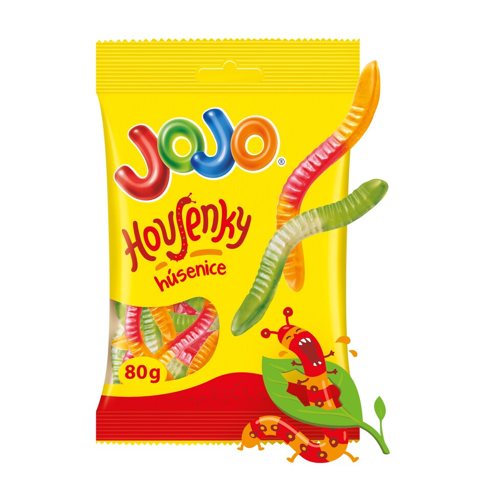 obrázok 1 z JOJO Húsenice želé cukríky s ovocnými príchuťami 80 g