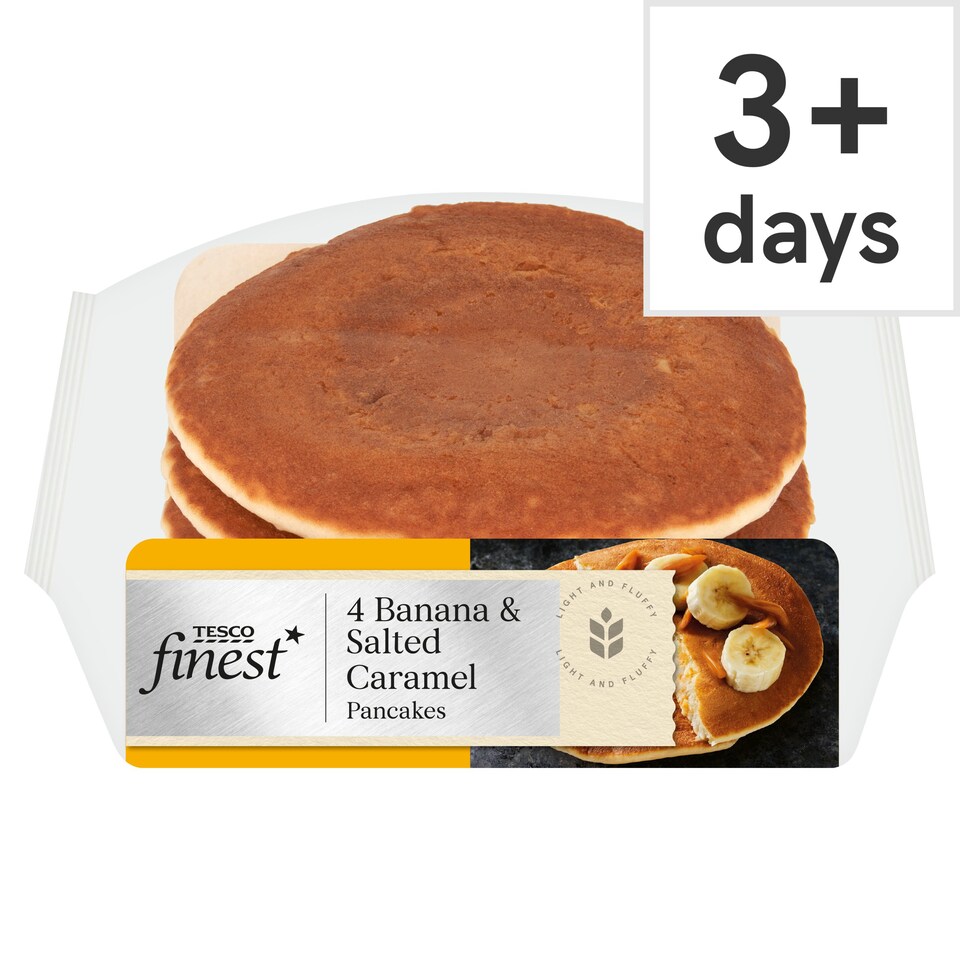 Tesco Finest 4 Banana and Salted Caramel Pancakes Tesco Groceries