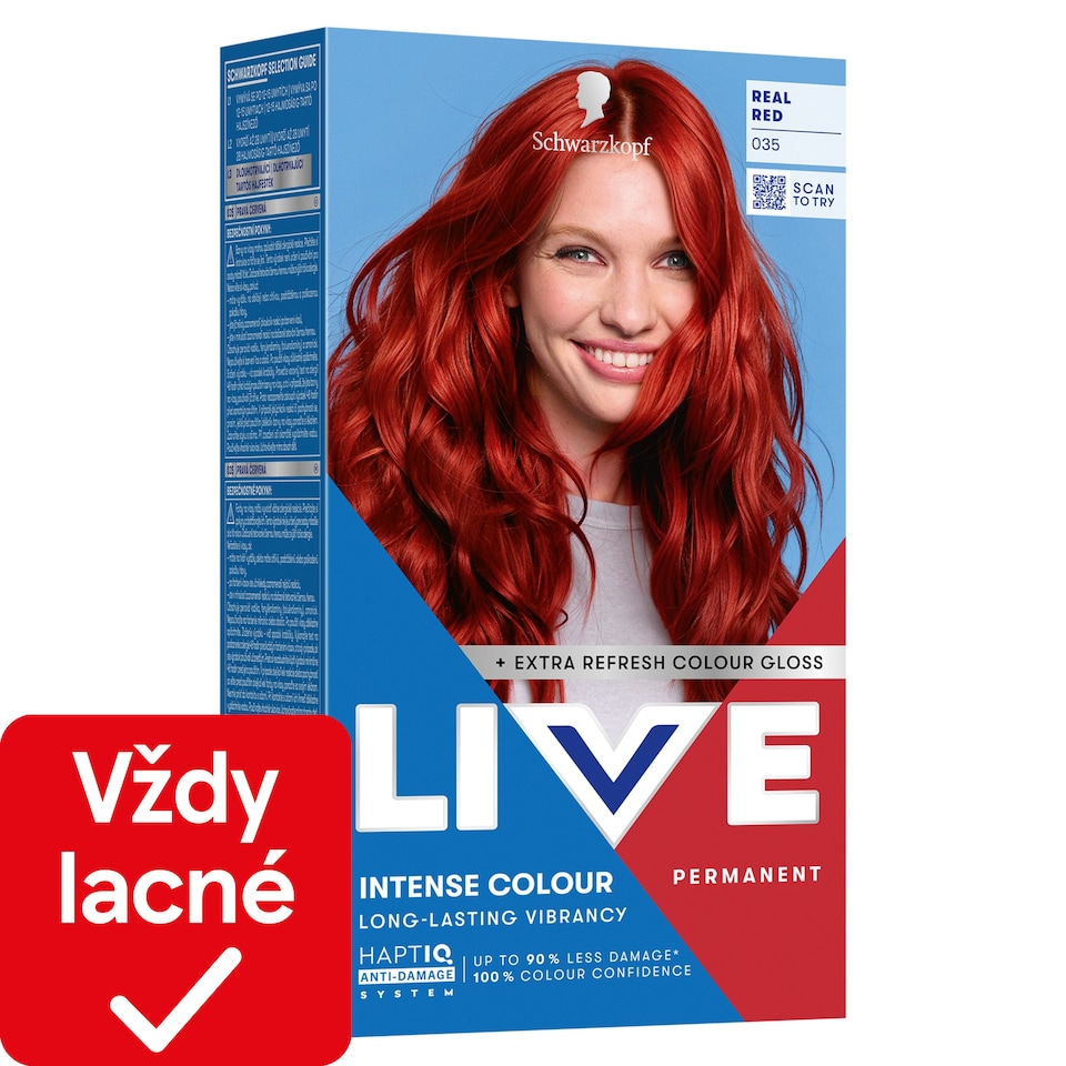 Schwarzkopf Live Intense Colour farba na vlasy 035 pravá červená