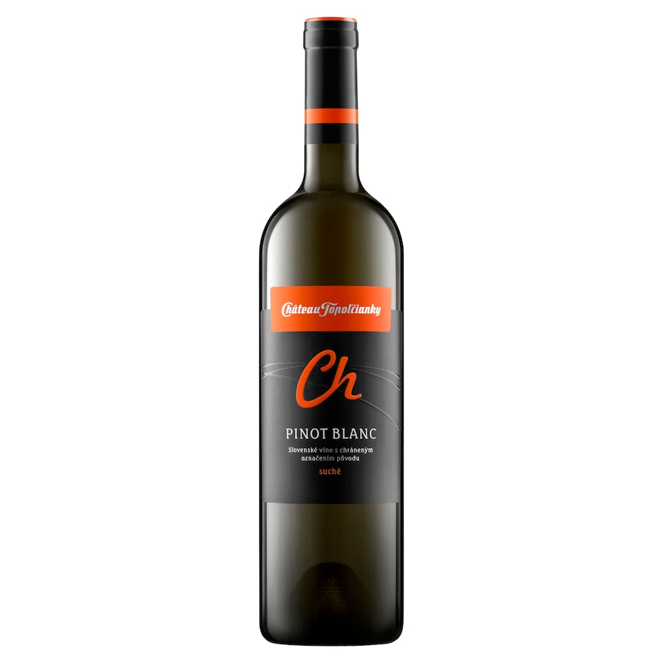Château Topoľčianky Pinot Blanc slovenské akostné odrodové víno CH.O.P. biele suché 0,75 l
