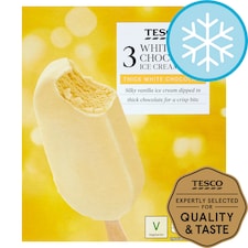 Tesco White Chocolate Ice Creams 3X110ml