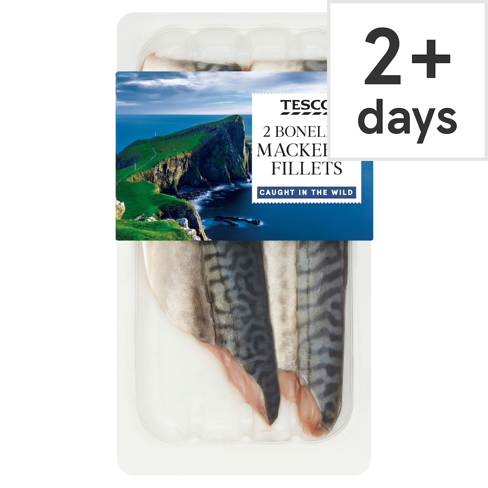 Tesco 2 Boneless Mackerel Fillets 160G