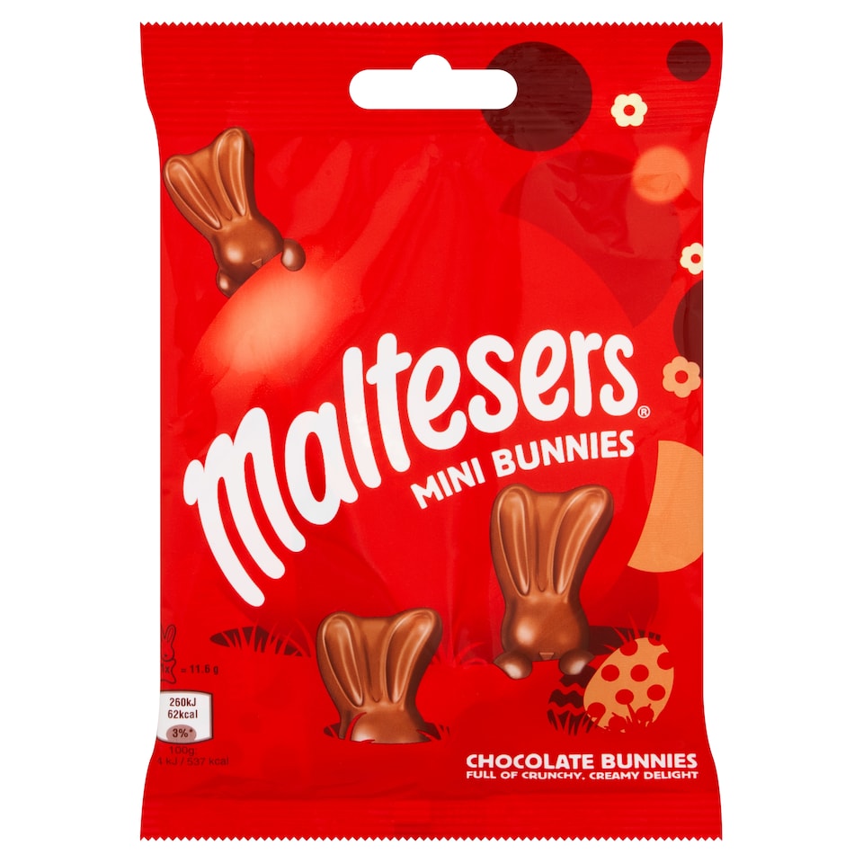 image 1 of Maltesers Mini Bunnies Milk Chocolate with Malt Filling and Crunchy Pieces 58 g