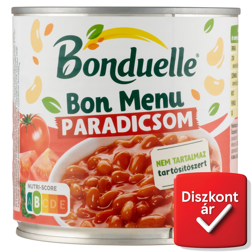 Bonduelle Bon Menu Paradicsom fehérbab paradicsommártásban 430 g  1. kép